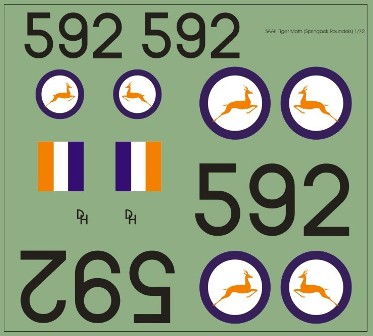 De Havilland DH82a Tiger Moth (SAAF Springbok Roundels)  MAV480179