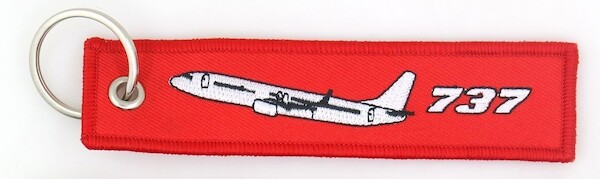 Keyholder with `737`and silhouette on both sides KEY-737