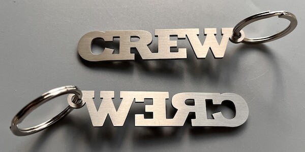 Keyholder with CREW in stainless steel  KEY-CREW