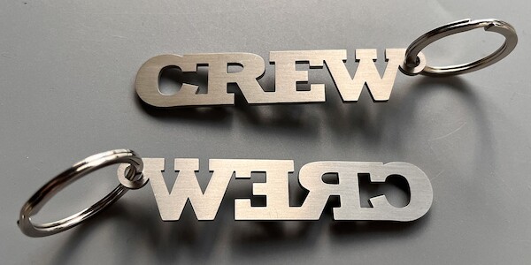 Keyholder with CREW in stainless steel KEY-CREW