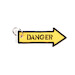 Keyholder with DANGER on both sides, yellow background 