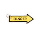 Keyholder with DANGER on both sides, yellow background 
