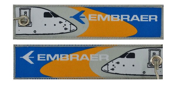 Keyholder with EMBRAER on both sides  KEY-EMBRAER WOVEN