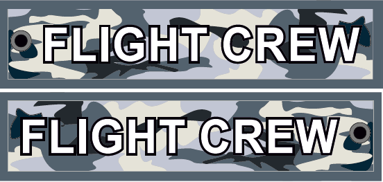 Keyholder with FLIGHT CREW on both sides - Gray Camo background KEY-FC-CAMO-GRAY