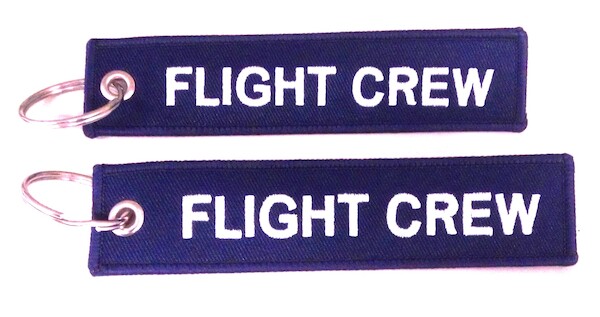 Keyholder with  FLIGHT CREW  on both sides, navy blue background  KEY-FC-NAVY