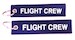 Keyholder with  FLIGHT CREW  on both sides, navy blue background 