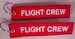 Keyholder with  FLIGHT CREW on both sides, red background 