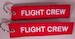 Keyholder with  FLIGHT CREW on both sides, red background 