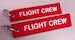 Keyholder with  FLIGHT CREW on both sides, red background  KEY-FC-RED