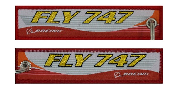 Keyholder with FLY 747 on both sides KEY-FLY747