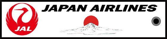 Keyholder with JAL Japan Airlines on both sides KEY-JAL