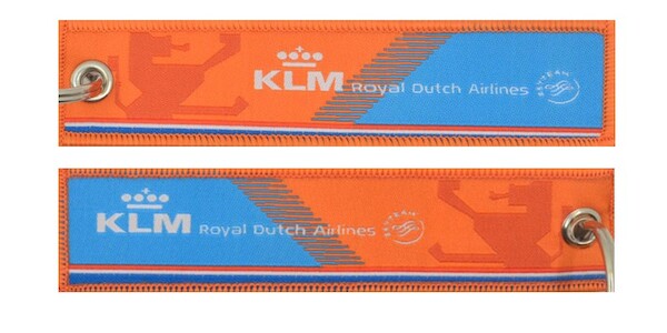 Keyholder with KLM orange pride on both sides KEY-KLM-ORANGE