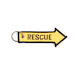 Keyholder with RESCUE on both sides, yellow background 