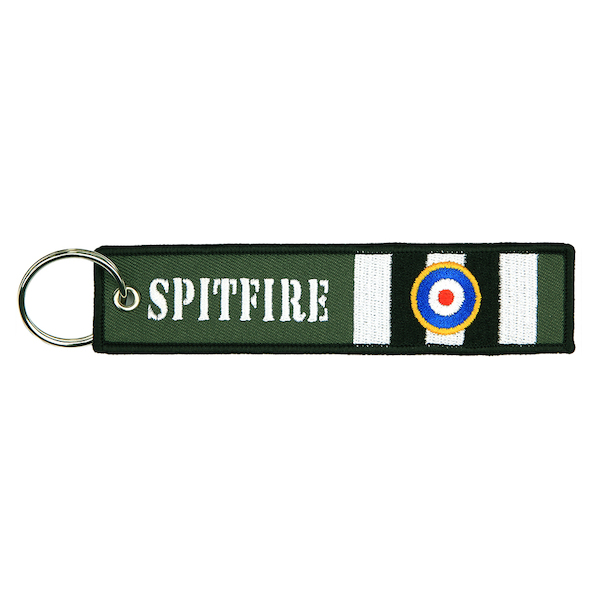 Keyholder with SPITFIRE on both sides, green background KEY-SPITFIRE
