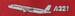 Keyholder with `Remove Before Flight ` on one side and `A321' and silhouette on other side 