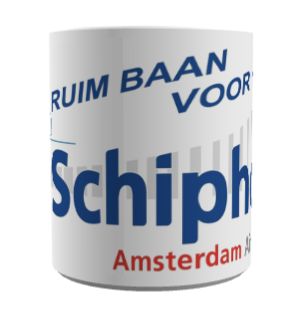 RUIM BAAN VOOR Schiphol Amsterdam Airport mug MOK-SPL