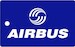 Bagagetag with AIRBUS on one side and writable backside, including metal wire AMS-822