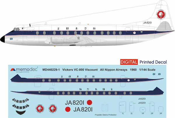 Vickers Viscount 800 (All Nippon Airways 1961)  MD440229-1
