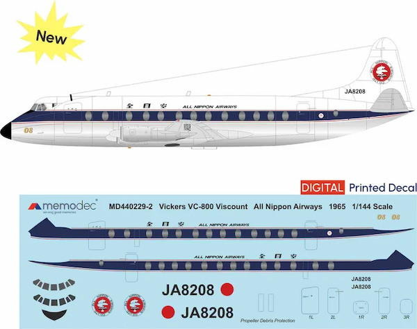 Vickers Viscount 800 (All Nippon Airways 1965)  MD440229-2
