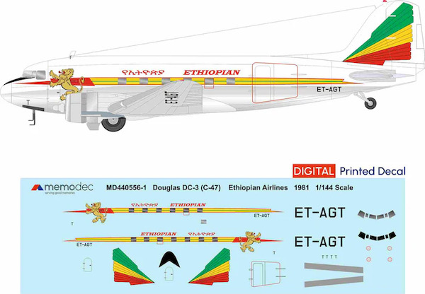 Douglas DC-3 (C-47) (Ethiopian Airlines 1981)  MD440556-1