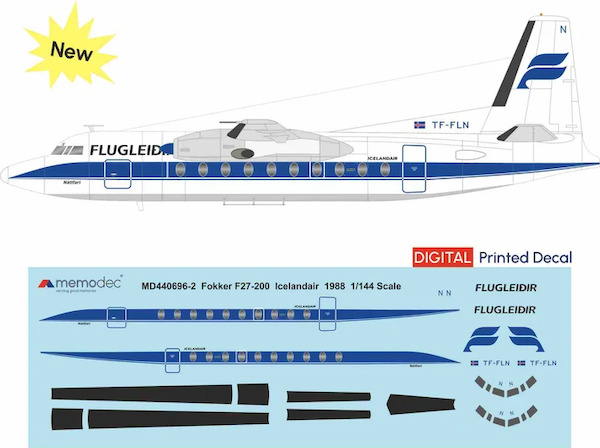 Fokker F27-200 Friendship  (Flugleidir - Icelandair 1988)  MD440696-2