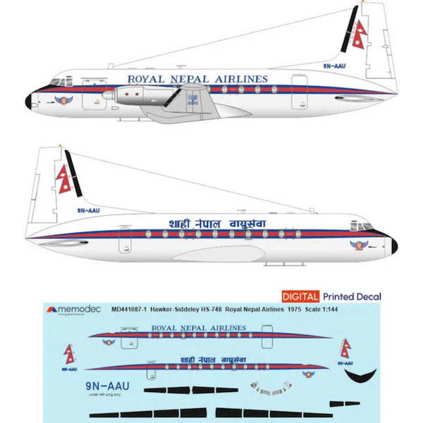 Hawker Siddeley HS748 (Royal Nepal Airlines 1975)  MD440786-1