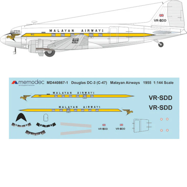 Douglas DC-3 (C-47) (Malayan Airways 1955)  MD440853-1