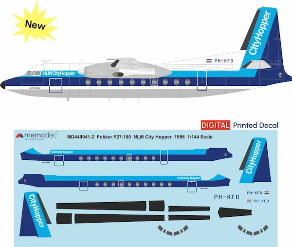 Fokker F27-200 Friendship  (NLM Cityhopper 1986)  MD440941-2