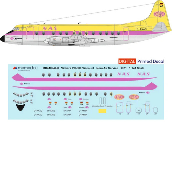 Vickers Viscount 800 (NAS Nora Air Servoce 1971)  MD440944-0