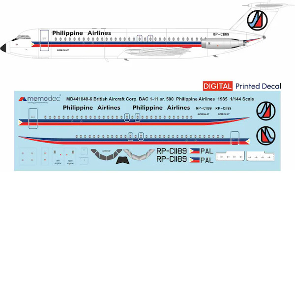 BAC 1-11 Srs 500 (Phillipine Airlines 1985)  MD441040-6