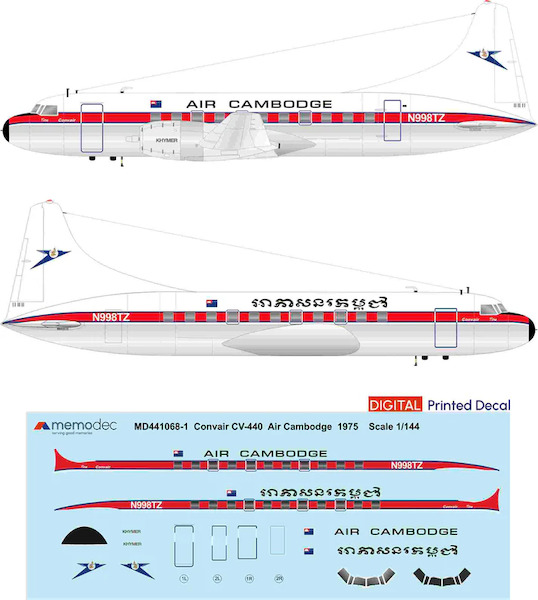 Convair CV440 Metropolitan (Air Cambodge 1975)  MD441068-1
