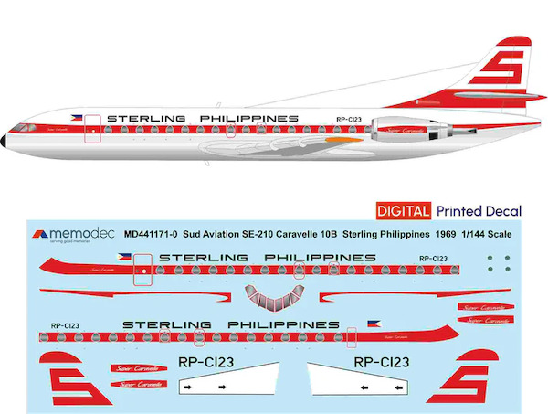 Sud Aviation SE210 Caravelle 10B (Sterling Philippines 1969)  MD441171-0