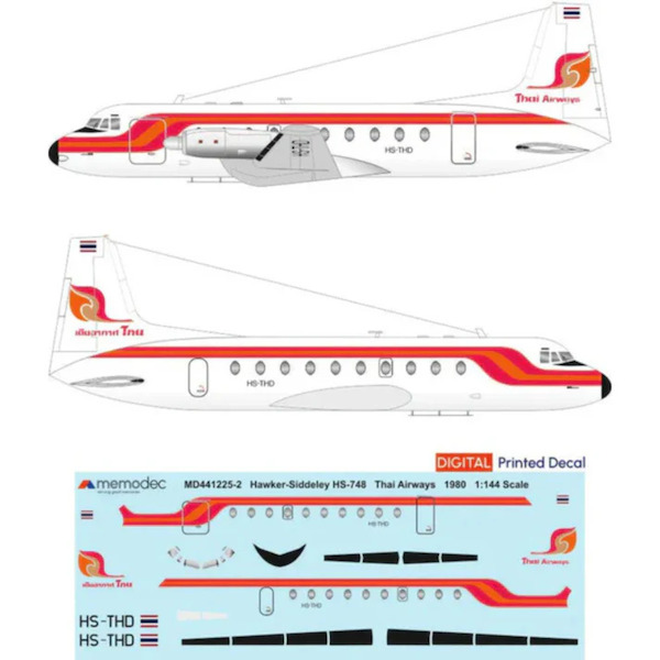 Hawker Siddeley HS748 (Thai Airways 1980)  MD441225-2