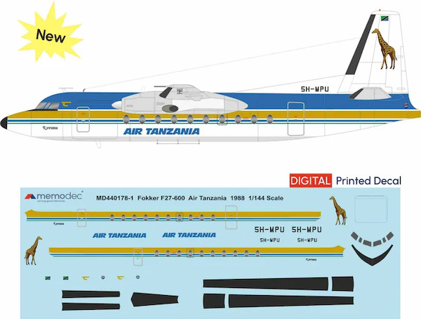 Fokker F27-600 (Air Tanzania 1988)  MD720178-1