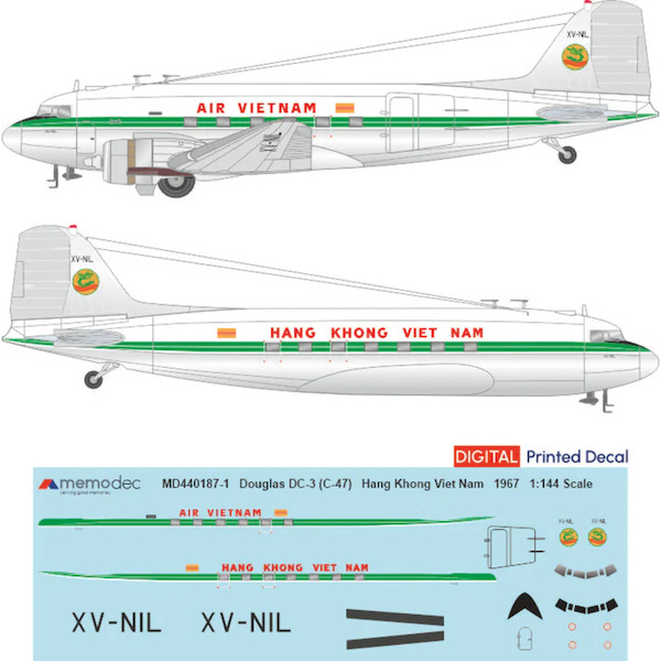 Douglas DC-3 (C-47) Air Vietnam / Hang Khong Viet Nam (1967)  MD720187-1