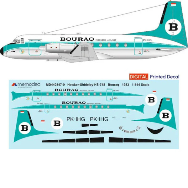 Hawker Siddeley HS748 (Bouraq 1983) MD720347-0