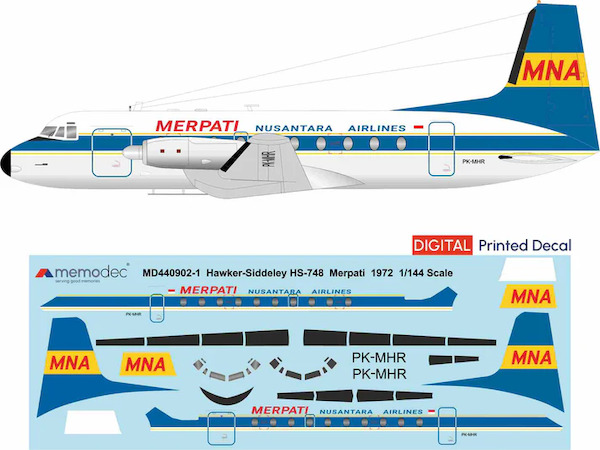Hawker Siddeley HS748 (Merpati Nusantara Airlines 1972) MD720902-1