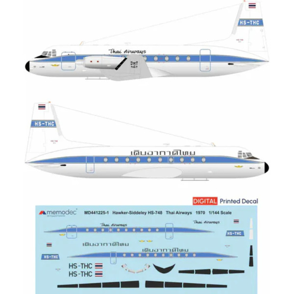 Hawker Siddeley HS748 (Thai Airways 1970)  MD720924-1