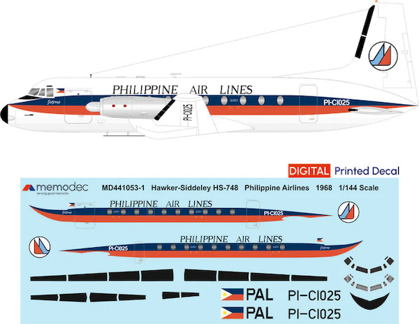 Hawker Siddeley HS748 (Phillipine Airlines 1968)  MD721036-1