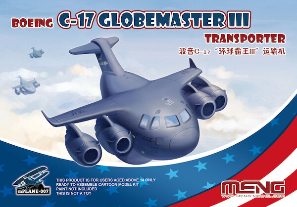 Meng Kids Boeing C17 Globemaster III Transporter egg Plane  007
