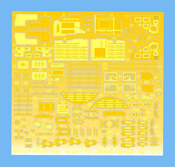 Mikoyan MiG25 Foxbat Wheel Bays (ICM)  MD7212