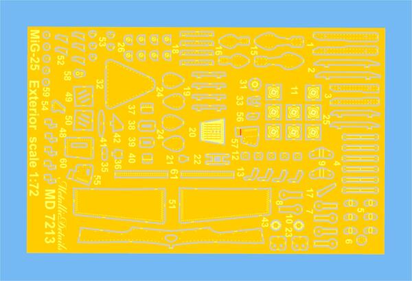 Mikoyan MiG25 Foxbat exterior Details (ICM)  MD7213