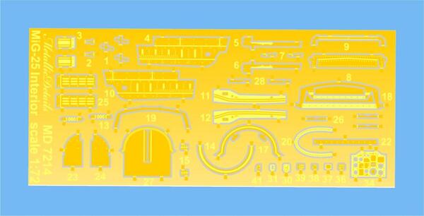 Mikoyan MiG25 Foxbat Interior Details (ICM)  MD7214