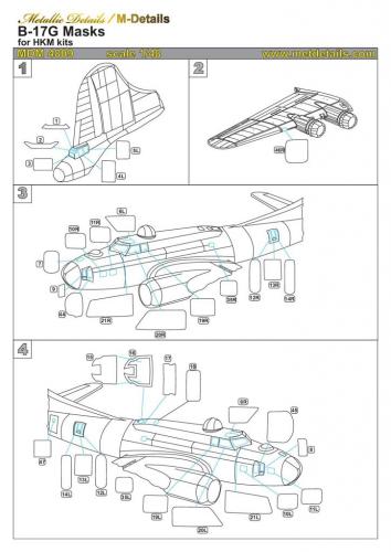 B17G Flying Fortress Masks (Hong Kong Models) MDM4809