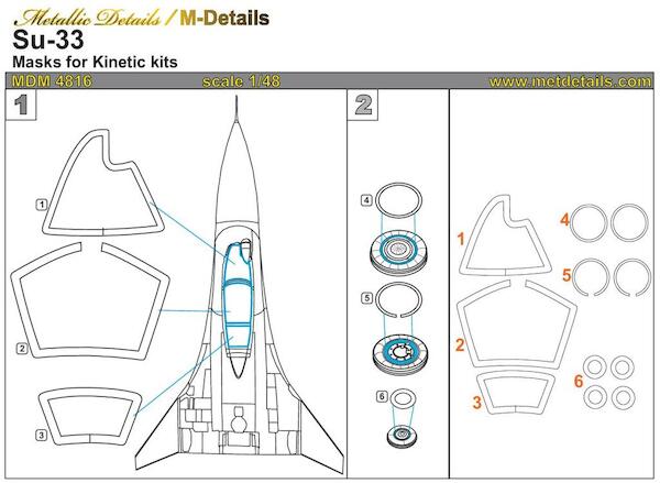 Sukhoi Su33 Flanker Masking set (Kinetic)  MDM4816