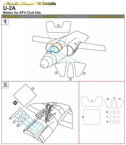 Lockheed U2A Masks (AFV Club)  MDM4820