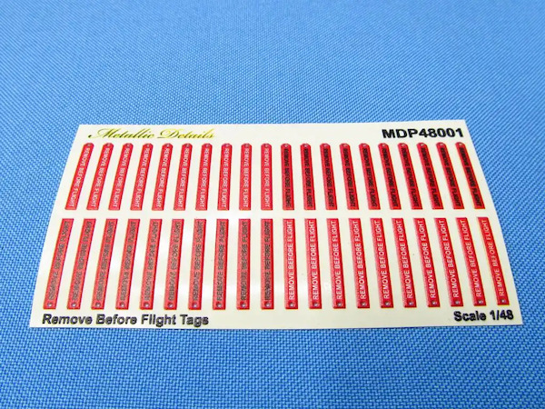 Remove Before Flight tags  MDP48001