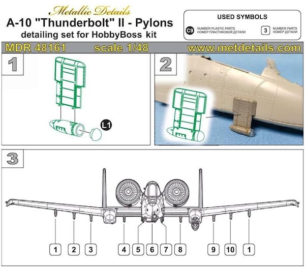 A10 Thunderbolt II Pylons (Hobby Boss) MDR48161
