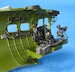 Boeing B17G Flying Fortress Bombardiers Cockpit Interior Set (Monogram) MDR48201