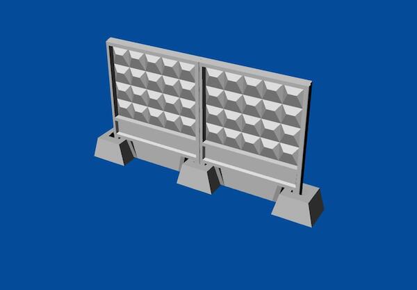 Soviet concrete fence type PO2m (8 Pieces)  MDR7204